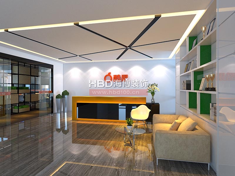 酷果科技辦公室裝修案例 前臺設計 酷果科技辦公室裝修案例 前臺設計