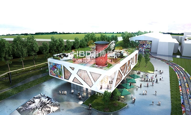 磨碟沙創(chuàng)意服務(wù)站建筑規(guī)劃設(shè)計 日景角度二