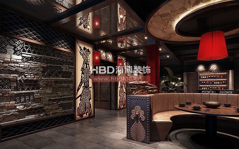 餐廳裝修設(shè)計,川菜館裝修設(shè)計,川味火鍋餐廳裝修設(shè)計,海博裝飾.jpg