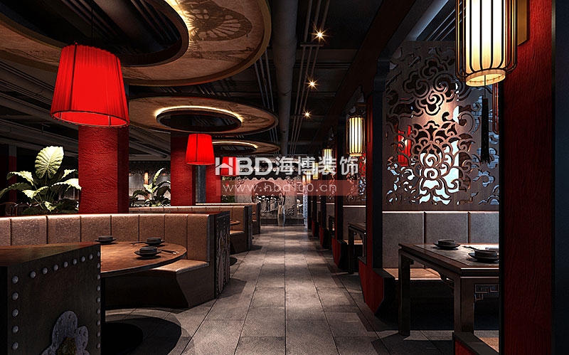 餐廳裝修設(shè)計,川菜館裝修設(shè)計,川味火鍋餐廳裝修設(shè)計,海博裝飾.jpg