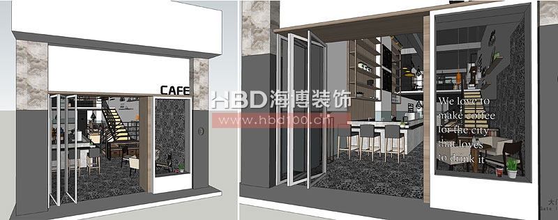 咖啡廳設(shè)計外觀效果